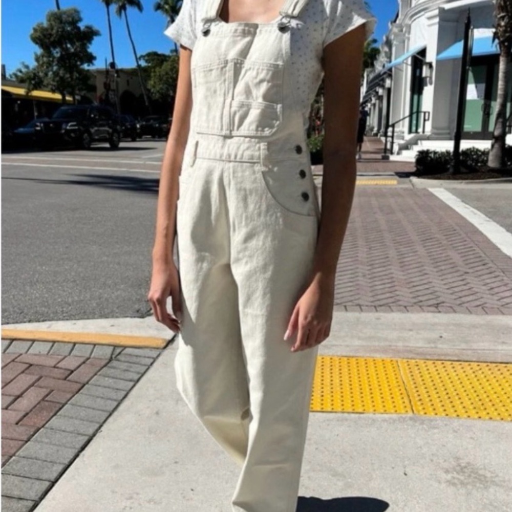 Brandy Melville Cream Overalls